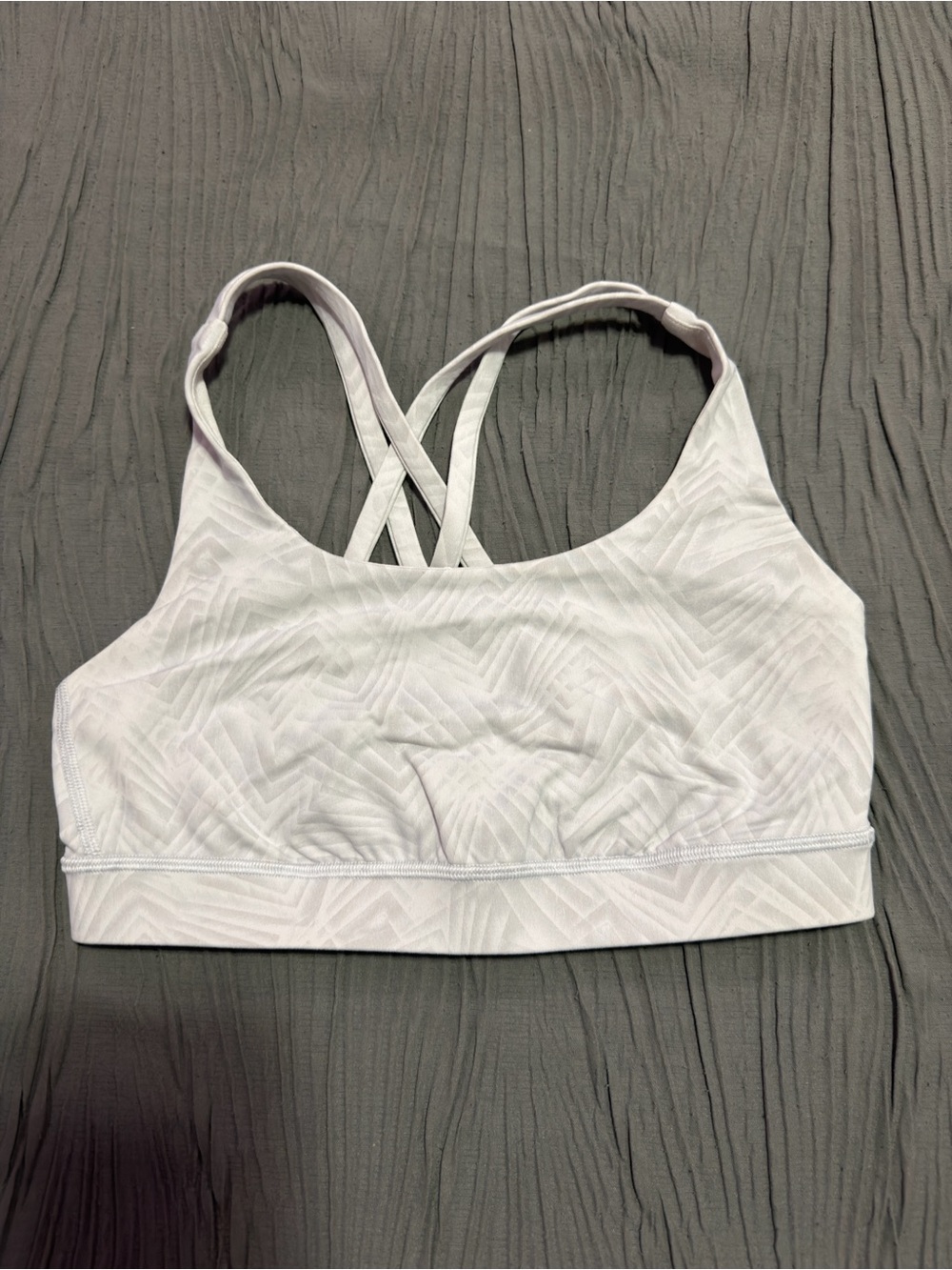 lululemon athletica Light Gray Strappy Sports Bra